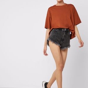 TOPSHOP Moto Kiri Jean Shorts in Black